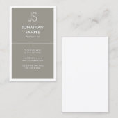 Modern Elegantes Design Trendy Schlicht Luxus Visitenkarte (Vorne/Hinten)