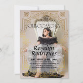 Modern Elegantes Foto Quinceanera Golfen Einladung (Vorderseite)