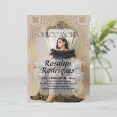 Modern Elegantes Foto Quinceanera Golfen Einladung (Stehend Vorderseite)