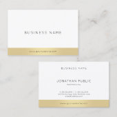 Modern Elegantes Gold Minimalistisches Design Beru Visitenkarte (Vorne/Hinten)