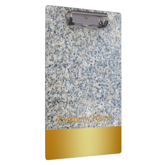 Modern elegantes Granite Gold Imitate Foil Company Klemmbrett (Rechts)