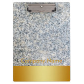 Modern elegantes Granite Gold Imitate Foil Company Klemmbrett (Vorderseite)