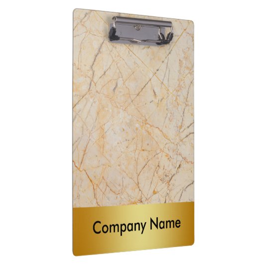 Modern elegantes Imitat-Logo aus Marmor Klemmbrett (Rechts)