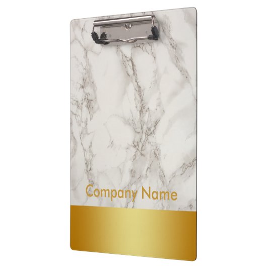Modern elegantes Imitat-Logo aus Marmor Klemmbrett (Links)