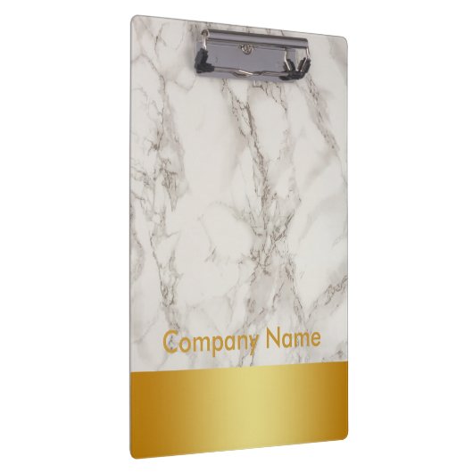 Modern elegantes Imitat-Logo aus Marmor Klemmbrett (Rechts)