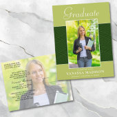 Modern | Elegantes Script Forest Olive Green 2 Fot Postkarte