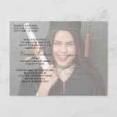 Modern | Elegantes Script Platinum Gray 2 Foto Gra Postkarte (Rückseite)