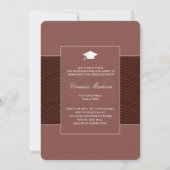 Modern | Elegantes Script Terracotta 1 Foto Grad Ankündigung (Rückseite)