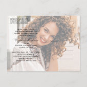 Modern | Elegantes Script Terracotta Red 2 Foto Postkarte (Rückseite)