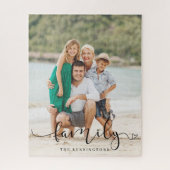 Modern Elegantes Typografy Family Foto Puzzle (Vertikal)
