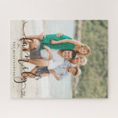 Modern Elegantes Typografy Family Foto Puzzle (Horizontal)