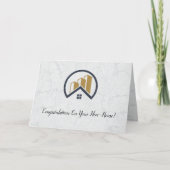 Modern Elegantes Weißes Anwesen Dankeskarte (Vorderseite)