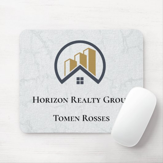 Modern Elegantes Weißes Anwesen Mousepad (Mit Mouse)
