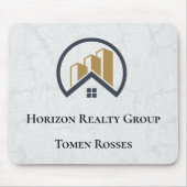 Modern Elegantes Weißes Anwesen Mousepad (Vorne)