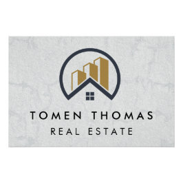 Modern Elegantes Weißes Anwesen Poster