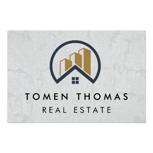 Modern Elegantes Weißes Anwesen Poster (Vorderseite)