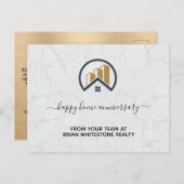 Modern Elegantes Weißes Anwesen Postkarte (Vorne/Hinten)