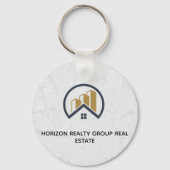 Modern Elegantes Weißes Anwesen Schlüsselanhänger (Vorderseite)