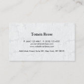 Modern Elegantes Weißes Anwesen Visitenkarte (Rückseite)