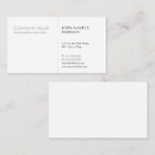 Modern Elegantes White Gold Einfache Corporate Sch Visitenkarte (Vorne/Hinten)