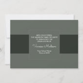 Modern | Elegantsage Green 2 Foto Abschluss Ankündigung (Rückseite)