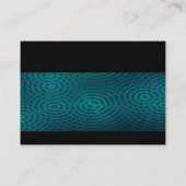 Modern - Elektrischer Regen dunkel Türkis Visitenkarte (Rückseite)
