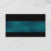 Modern - elektrischer Regen-Dunkelheits-Türkis Visitenkarte (Rückseite)