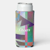 Modern Elemental Pattern Happy Birthday Selters Dosenkühler (Seltzer Rückseite)