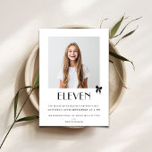 Modern Eleven Teenager Photo 13th Birthday Party Einladung