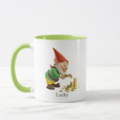 Modern Elf with Gold Coins, Calligraphy & Monogram Tasse (Links)
