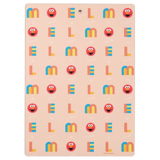 Modern Elmo Pattern Klemmbrett (Rückseite)