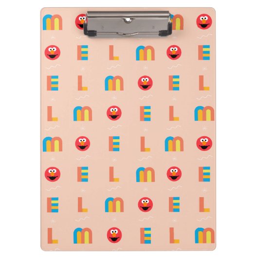 Modern Elmo Pattern Klemmbrett (Vorderseite)