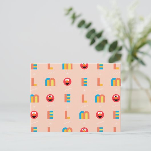 Modern Elmo Pattern Postkarte (Stehend Vorderseite)