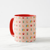 Modern Elmo Pattern Tasse (Vorderseite Links)
