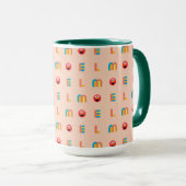 Modern Elmo Pattern Tasse (VorderseiteRechts)