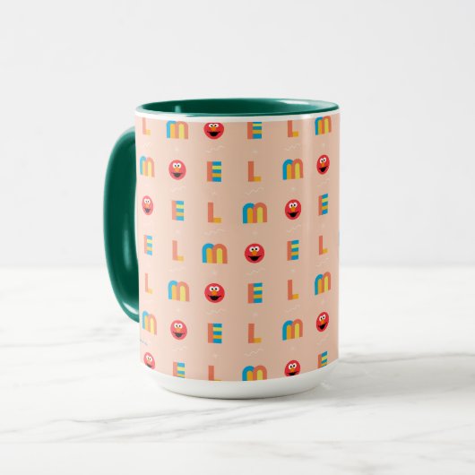 Modern Elmo Pattern Tasse (Vorderseite Links)