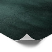 Modern Emerald Green Black Poster (Ecke)