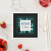 Modern Emerald Green Black und White Serviette (Beispiel)