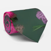 Modern Emerald Green Floral Necktie Krawatte (Gerollt)