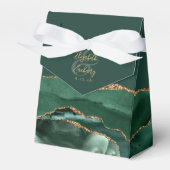 Modern Emerald Green Gold Agate Geode Geschenkschachtel (Vorderseite)