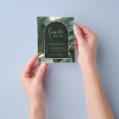 Modern Emerald Green Gold Agate Marble WEDDING Flyer (Gruppe)