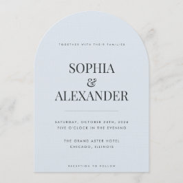 Modern Emerald Green & Ice Blue Arch Einladung