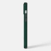 Modern Emerald Green Monogram Script iPhone Hülle (Linke Seite)