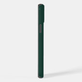 Modern Emerald Green Monogram Script iPhone Hülle (Rechte Seite)