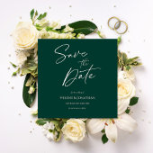 Modern Emerald Green Save the Date