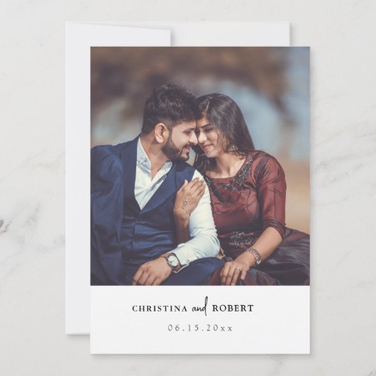 Modern Emerald Green Save the Date Boho Wedding Einladung (Rückseite)