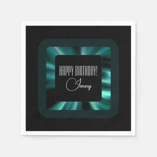 Modern Emerald Green Serviette (Vorderseite)