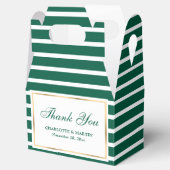 Modern Emerald Green Wedding Vielen Dank Geschenkschachtel (Geöffnet)