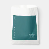 Modern Emerald Green Wedding Vielen Dank Geschenktütchen (Vorderseite)