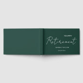 Modern Emerald Happy Retirement Personalized  Gästebuch (Voll)